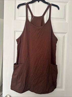 Women’s Brown Pocket Tank Top dress